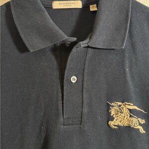 Burberry Black Polo with Gold Logo